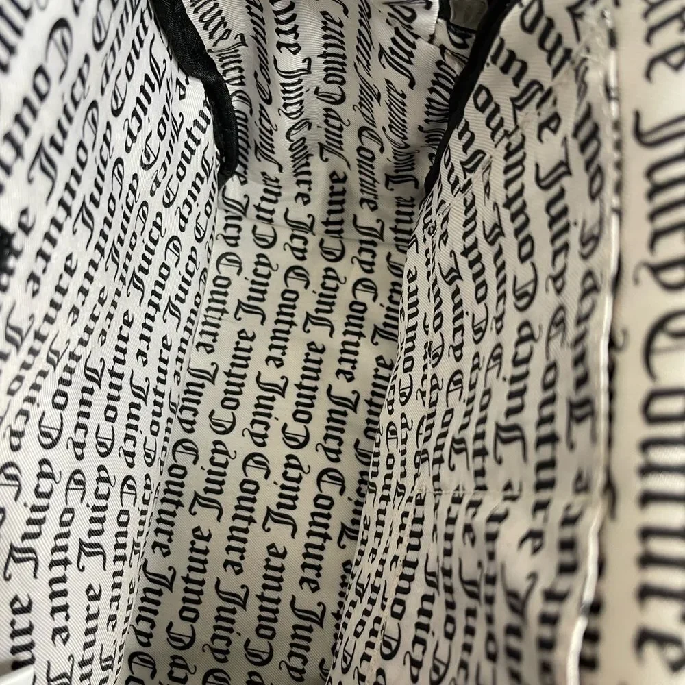 Juicy Couture Metallic quilted silver Backpack with black trim. - Picture 5 of 16